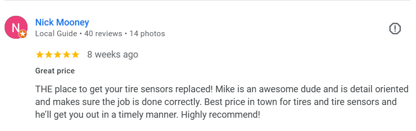 Google Review Screenshot